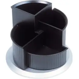 Multiköcher Helit H6220599 Silver silber/schwarz 150x112mm rund drehbar