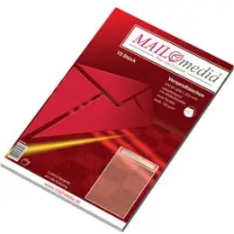Versandtasche Mailmedia 30002545 B4 ohne Fenster/haftklebend weiß 120g, Pack 10 Stk