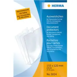 Ausweishüllen Herma 5024 A5 155x220mm, Pack 25 Stk