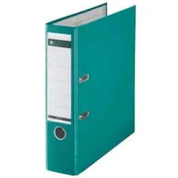 Ordner Leitz 1010-50-52 10105052 A4, 80mm, Pappe/PP-Folie, Wechselfenster, türkis