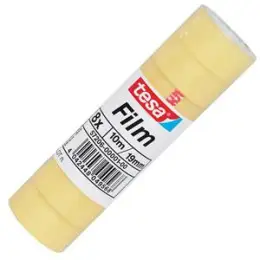 Klebefilm Tesa 57206-00001-00 tesafilm standard 19 mm x 10 m, Kunststoff (PP), transparent, Pack 8 Rollen