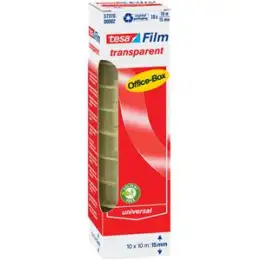 Klebefilm Tesa 57370-00002-02 tesafilm 15mm x 10m, PP-Folie, transparent, Pack 10 Rollen
