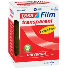 Klebefilm Tesa 57372-00002-00 tesafilm 15mm x 66m, PP-Folie, transparent, Pack 10 Rollen