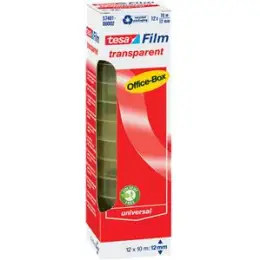 Klebefilm Tesa 57401-00002-02 tesafilm 12mm x 10m transparent, Pack 12 Rollen