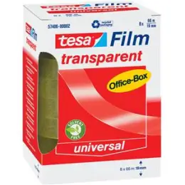 Klebefilm Tesa 57406-00002-00 tesafilm 19mm x 66m transparent, Pack 8 Rollen