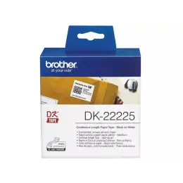 Endlosetiketten Brother DK-22225 Rolle 38 mm x 30,48 m, selbstklebend, weiß