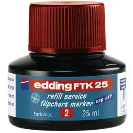 Flipchartmarker-Nachfülltusche Edding FTK25 4-FTK25002 rot, für Edding 380, 383, Flasche 25ml