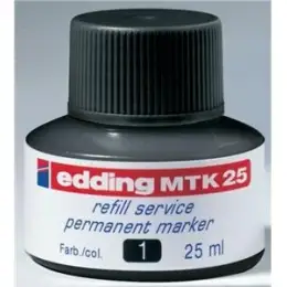 Permanentmarker-Nachfülltusche Edding MTK25 4-MTK25001 schwarz, für Edding 1/400/404/3000/3300, 25ml