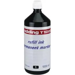 Permanentmarker-Nachfülltusche Edding T1000 4-T1000001 schwarz, für permanente Edding Marker, Flasche 1000ml