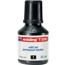 Permanentmarker-Nachfülltusche Edding T25 4-T25001 schwarz, für permanente Edding Marker, Flasche 30ml