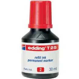 Permanentmarker-Nachfülltusche Edding T25 4-T25002 rot, für permanente Edding Marker, Flasche 30ml