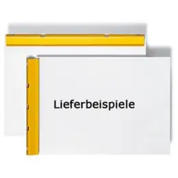 Schreibplatte / Klemmbrett Hansa 1200100 41-1200.100 A4, Aluminium, lackiert, grau-weiß, Klemmer (orange) an der kurzen Seite