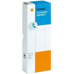 Computeretiketten Herma 8160 88,9 x 23 mm 1-bahnig, weiß, endlos, selbstklebend, Pack 2000 Stk