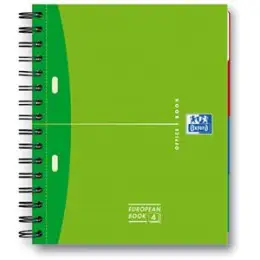 Collegeblock Oxford 100100314 Europeanbook A5+, kariert, 100 Blatt, 2fach gelocht