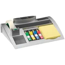 Tischorganizer Post-it C50 silber, inkl. Haftnotizen,Tape Flags und Klebeband