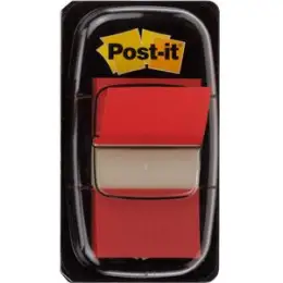 Haftstreifen Post-it 680-1 Index 25,4 x 43,2 mm, rot, Spender 50 Stk