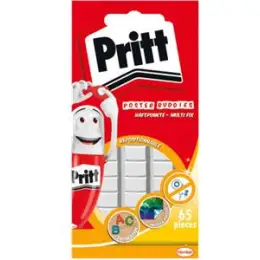 Klebepads Pritt PGP55 On&Off Multifix WA05 ablösbar und wiederverwendbar, Pack 24 Stk