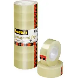 Klebeband Scotch 5501933 Transparent 550 19mmx33m transparent, Pack 8 Rollen