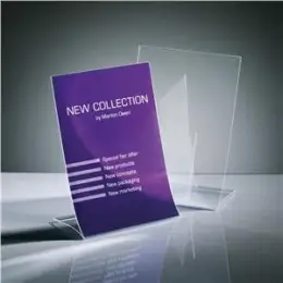Tischaufsteller Sigel TA160 A4-hoch schräg Acryl glasklar, Pack 2 Stk