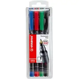 Folienschreiber Stabilo 842/4 OHPen universal 4er-Etui je 1x schwarz, rot, blau, grün