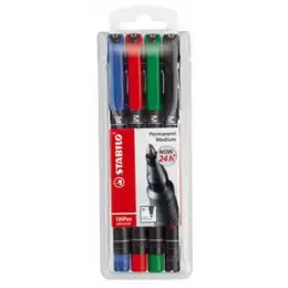 Folienschreiber Stabilo 843/4 OHPen universal 4er-Etui je 1x schwarz, rot, blau, grün