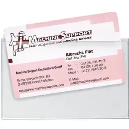 Visitenkartentasche Veloflex 2209000 Velocoll Innenmaß: 90 x 57 mm, selbstklebend, glasklar, Pack 12 Stk