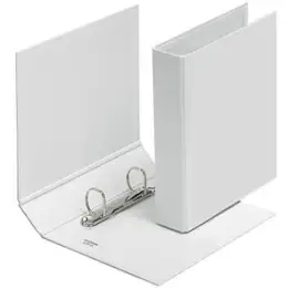 Präsentationsringbuch Veloflex 4157390 Velodur A5, 2 Ringe Ø 30 mm, Pappe/PP-Folie, D-Ring-Mechanik, 2 Außentaschen, weiß, Pack 10 Stk