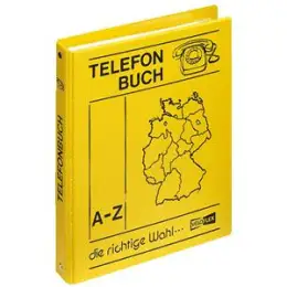 Telefonringbuch Veloflex 5158000 A5, 4 Ringe Ø 16 mm, Pappe/PP-Folie, O-Ring-Mechanik, gelb