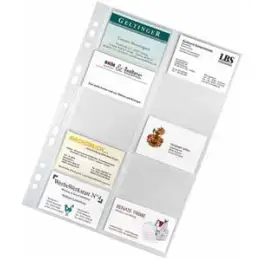 Visitenkartenhülle Veloflex 5341000 Kunststoff (PP) 10-teilig glasklar, Pack 10 Stk
