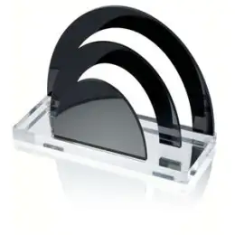 Briefständer Wedo 603001 60 3001 acryl exklusiv schwarz 2-Fächer Acryl 17x12x6,8cm