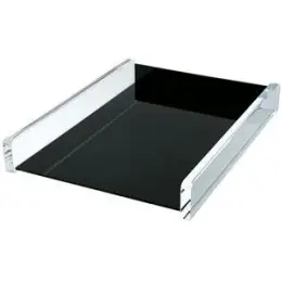 Briefablage Wedo 608001 60 8001 acryl exklusiv schwarz A4 Acryl 24,2x4,1x32cm