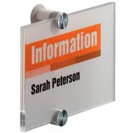 Türschild Durable 4821-19 482119 Crystal Sign 148 x 105 mm, transparent, mit 2 beschriftbaren Folienschildern