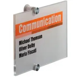 Türschild Durable 4823-19 482319 Crystal Sign 210 x 148 mm, transparent, mit 2 beschriftbaren Folienschildern