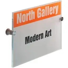 Türschild Durable 4825-19 482519 Crystal Sign 210 x 297 mm, transparent, mit 2 beschriftbaren Folienschildern