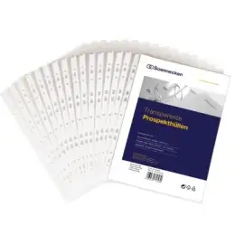 Prospekthüllen Soennecken 126075200 1502 A4, Kunststoff (PP), genarbt, Pack 100 Stk