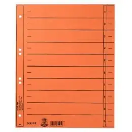 Trennblatt Leitz 1658-00-45 16580045 A4 orange durchgefärbter Karton, Pack 100 Stk