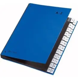 Pultordner Pagna 24249-02 Color A4, 24 Fächer, A-Z, Karton/laminiertes Papier, PP-Tabe, blau