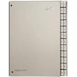 Pultordner Pagna 24249-14 Color A4, 24 Fächer, A-Z, Karton/laminiertes Papier, PP-Tabe, silber
