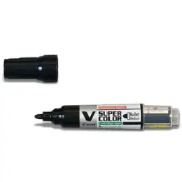 Permanentmarker Pilot SCA-VSC-M-B-BG 4034701 V Super Color Begreen, SCA-VSC-M-BG 0,9mm, Rundspitze, schwarz, Pack 10 Stk