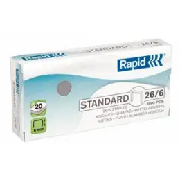 Heftklammern Rapid 24861800 Standard 26/6 verzinkt, Pack 5000 Stk