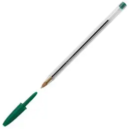 Kugelschreiber Bic 8373629 Cristal Original 0,4mm (M), mit Kappe, grün, Pack 50 Stk