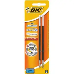 Kugelschreibermine Bic 8928234 Easy Glide 0,4mm (M), Medium, Atlantis Soft, dokumentenecht, blau, Pack 2 Stk