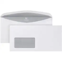 Briefumschlag Posthorn 02526155 C6/5 (114 x 229 mm), mit Fenster, Nassklebung, ISK, weiß, grauer Innendruck, 80g, Pack 1000 Stk