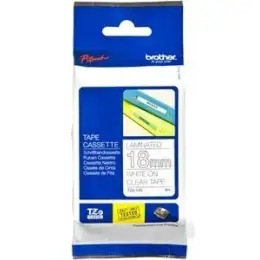 Schriftband-Kassette Brother TZe-145 weiß auf transparent 18mm/8m laminiert