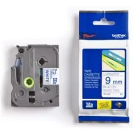 Schriftband-Kassette Brother TZe-223 blau auf weiß 9mm/8m laminiert