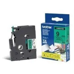 Schriftband-Kassette Brother TZe-721 schwarz auf grün 9mm/8m laminiert
