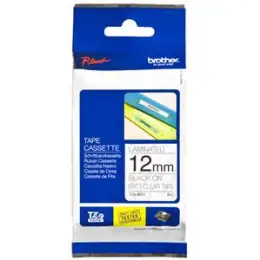 Schriftband-Kassette Brother TZe-M31 schwarz auf transparent 12mm/8m laminiert (matt)