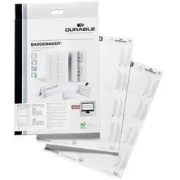 Einsteckschilder Durable 1459-02 145902 Badgemaker 61x150mm A4, für 8033/8054/8201/8270, Pack 40 Stk