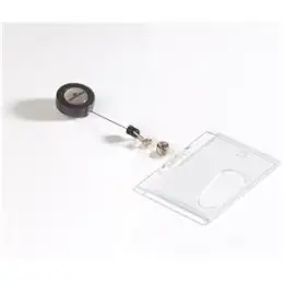 Ausweiskartenhalter Durable 8012-19 801219 54x85mm mit Aufrollmechanismus, Pack 10 Stk