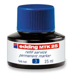 Permanentmarker-Nachfülltusche Edding MTK25 4-MTK25003 blau, für Edding 1/400/404/3000/3300, 25ml